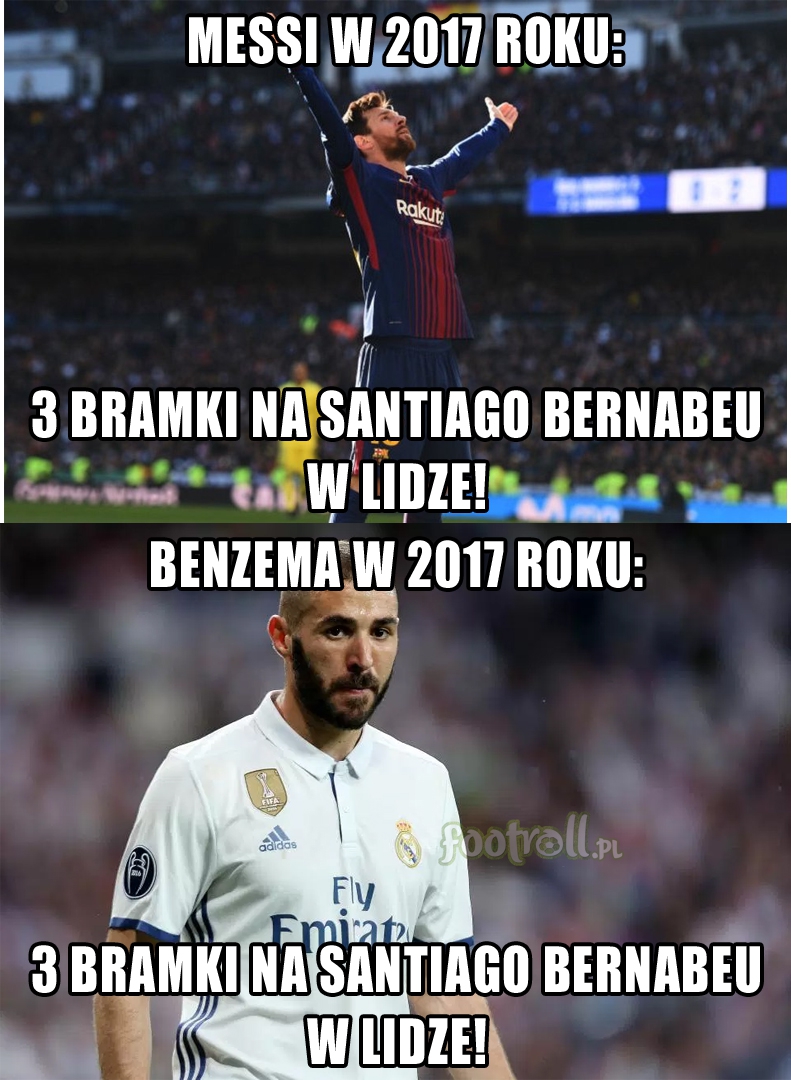 Benzema jest tak samo dobry jak Messi w... strzelaniu goli na Santiago Bernebeu!